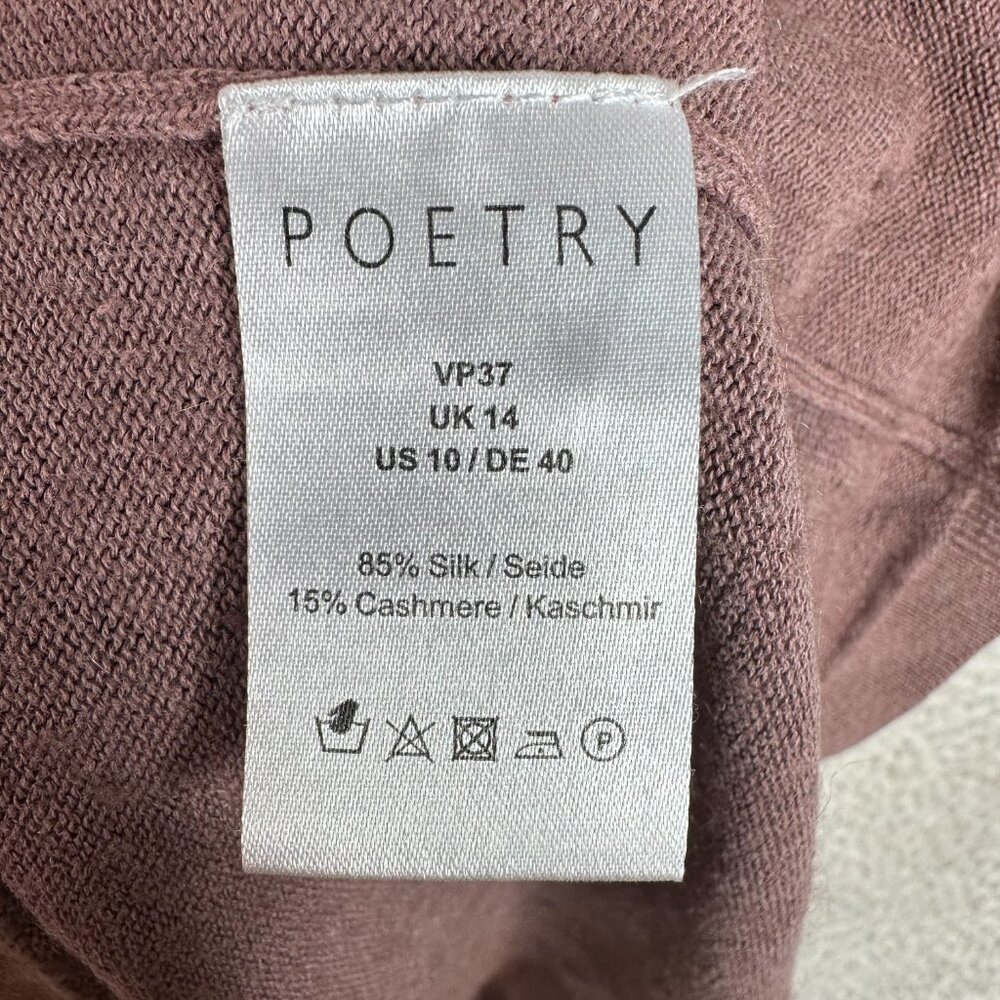 Poetry Silk Cashmere Oversized Knit Tunic Top‎ Size 10 - Picture 5 of 11